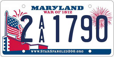 MD license plate 2AA1790