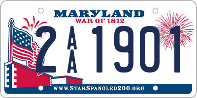 MD license plate 2AA1901