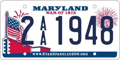 MD license plate 2AA1948