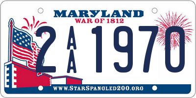 MD license plate 2AA1970