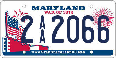 MD license plate 2AA2066