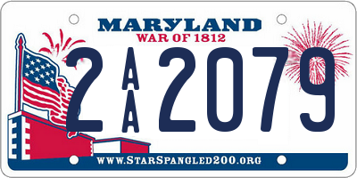 MD license plate 2AA2079