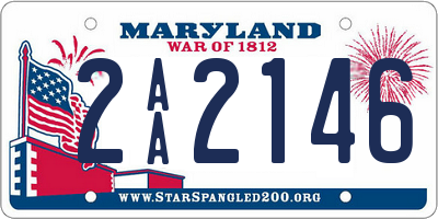 MD license plate 2AA2146