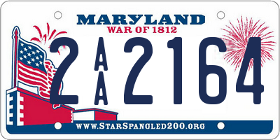 MD license plate 2AA2164