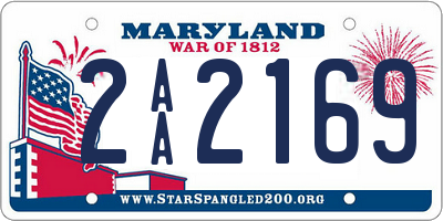 MD license plate 2AA2169