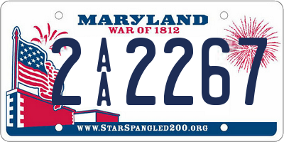 MD license plate 2AA2267