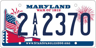 MD license plate 2AA2370