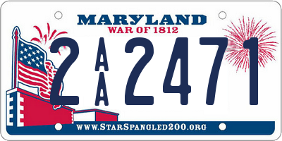 MD license plate 2AA2471