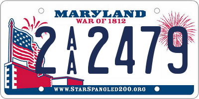MD license plate 2AA2479