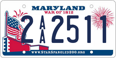 MD license plate 2AA2511