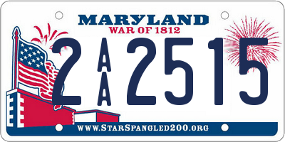 MD license plate 2AA2515