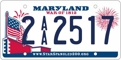 MD license plate 2AA2517