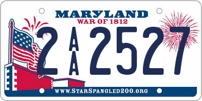 MD license plate 2AA2527