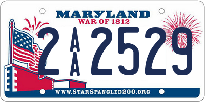 MD license plate 2AA2529