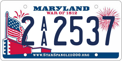 MD license plate 2AA2537