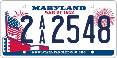 MD license plate 2AA2548