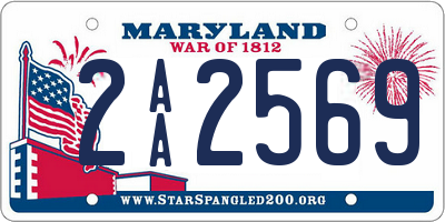 MD license plate 2AA2569