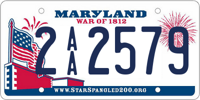 MD license plate 2AA2579