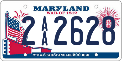 MD license plate 2AA2628