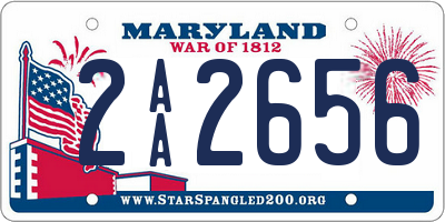 MD license plate 2AA2656