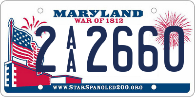 MD license plate 2AA2660