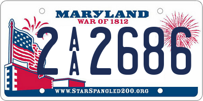 MD license plate 2AA2686