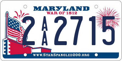 MD license plate 2AA2715