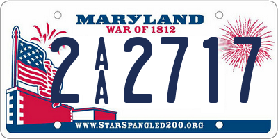 MD license plate 2AA2717