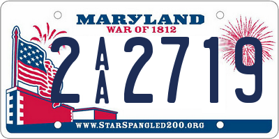 MD license plate 2AA2719