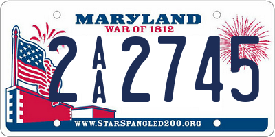 MD license plate 2AA2745