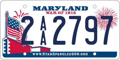 MD license plate 2AA2797