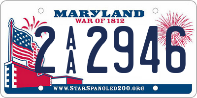 MD license plate 2AA2946