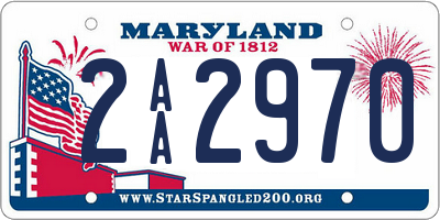 MD license plate 2AA2970