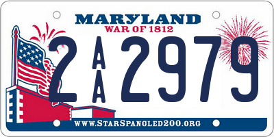 MD license plate 2AA2979