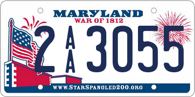 MD license plate 2AA3055