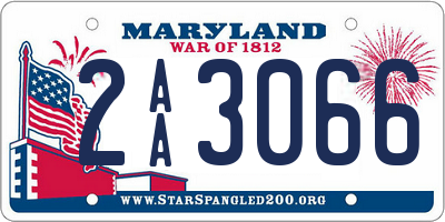 MD license plate 2AA3066