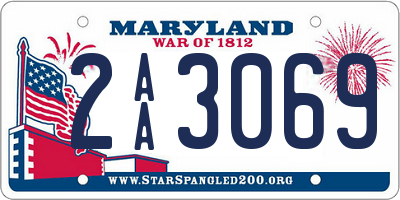 MD license plate 2AA3069