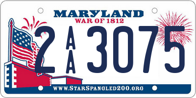 MD license plate 2AA3075