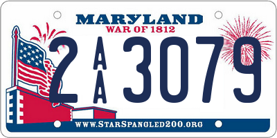 MD license plate 2AA3079