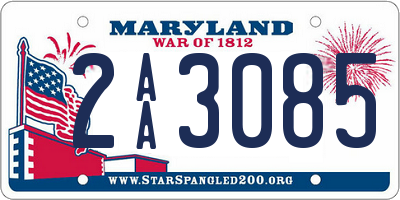 MD license plate 2AA3085