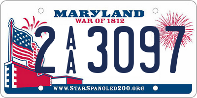 MD license plate 2AA3097