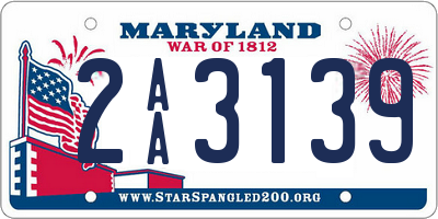 MD license plate 2AA3139