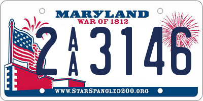 MD license plate 2AA3146