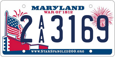 MD license plate 2AA3169