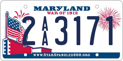 MD license plate 2AA3171