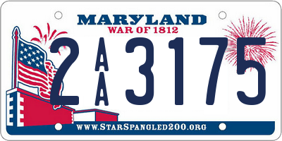 MD license plate 2AA3175