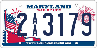 MD license plate 2AA3179