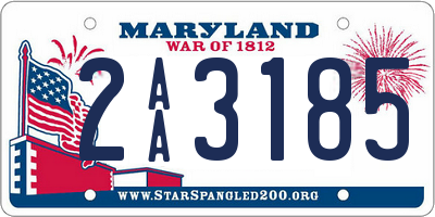 MD license plate 2AA3185