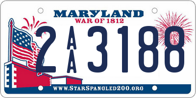 MD license plate 2AA3188