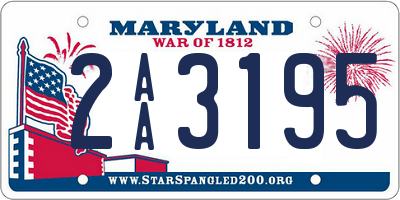 MD license plate 2AA3195